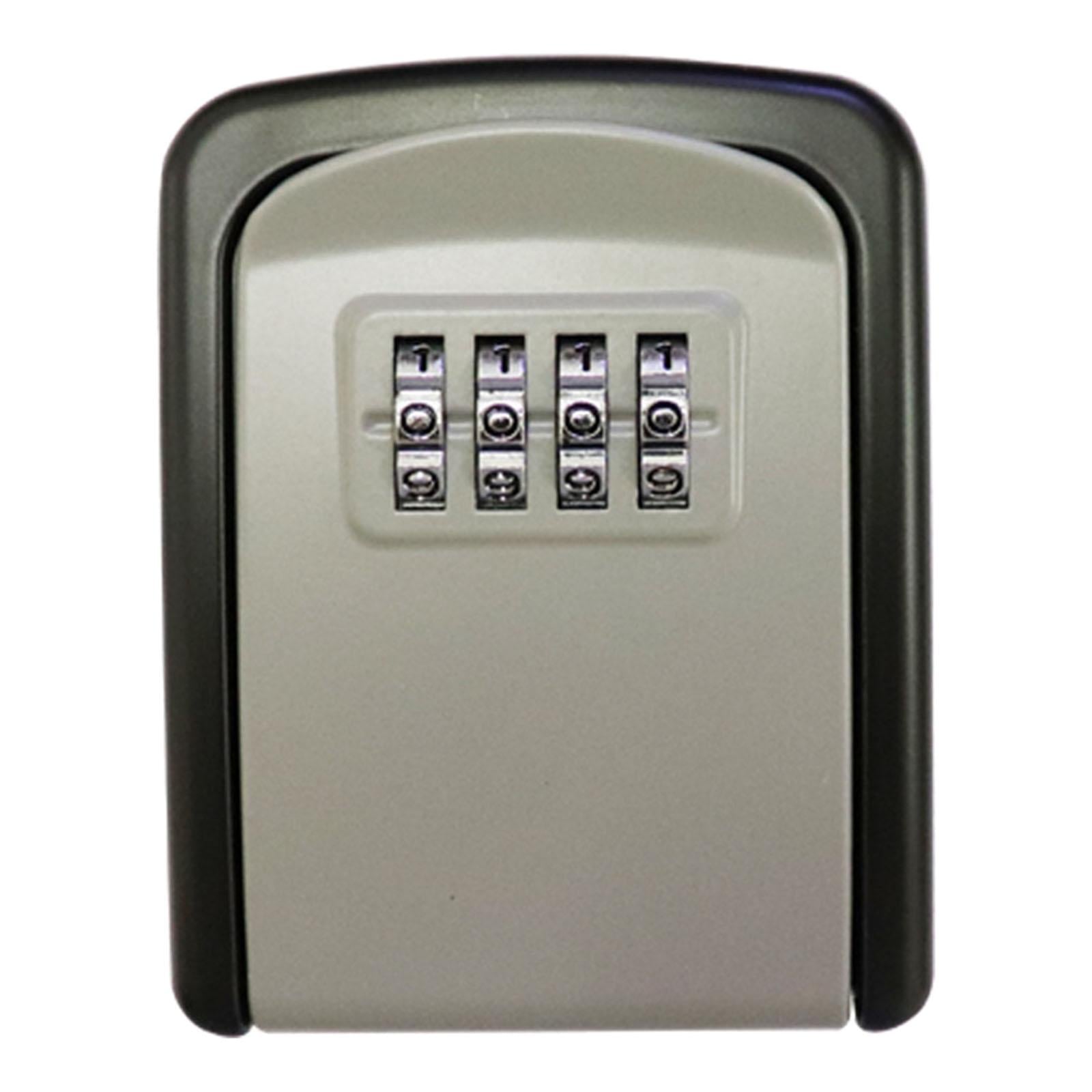 Portable Key Storage Lock Box Combination Lock Box for House grey