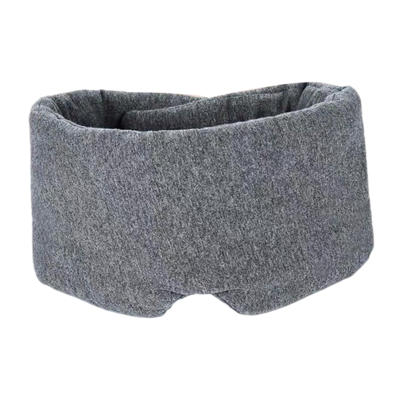 Cotton Sleep Eye Mask Breathable Soft for Travel Home Men Women Heather Grey