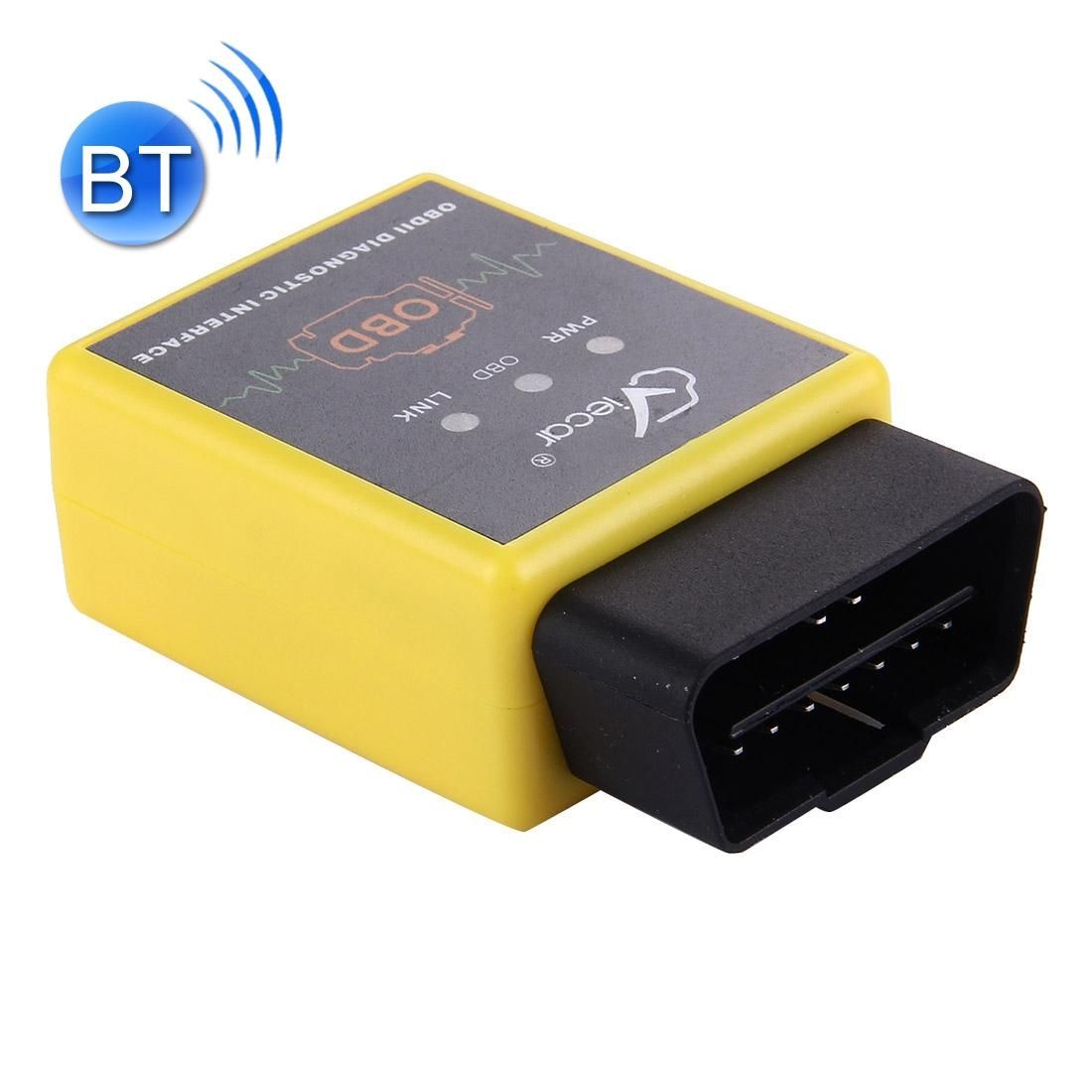 Viecar VC002-A Mini OBDII ELM327 Bluetooth Car Scanner Diagnostic Tool, Support Android / Symbian / Windows (Yellow)