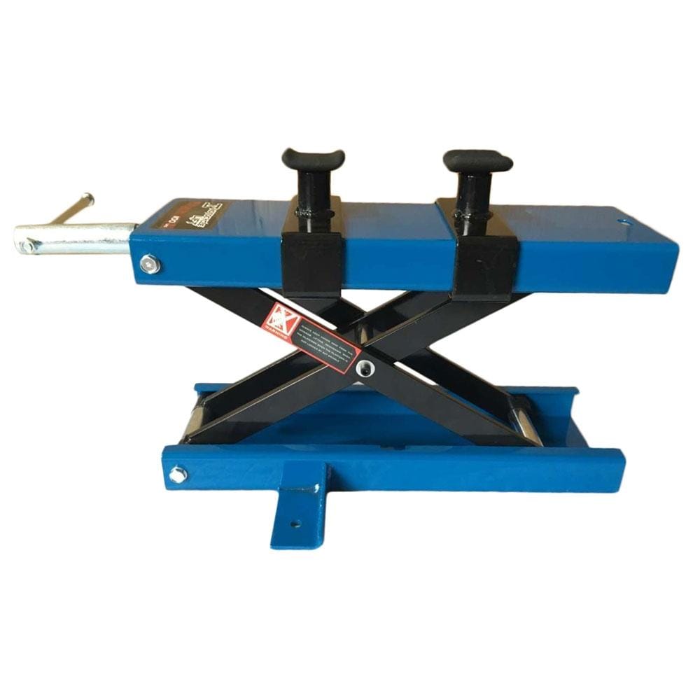 Steel Scissor Lifting Adjustable Platform for Motorcycle, with Fixation Clamp, Load-bearing: 1100lbs (Blue)