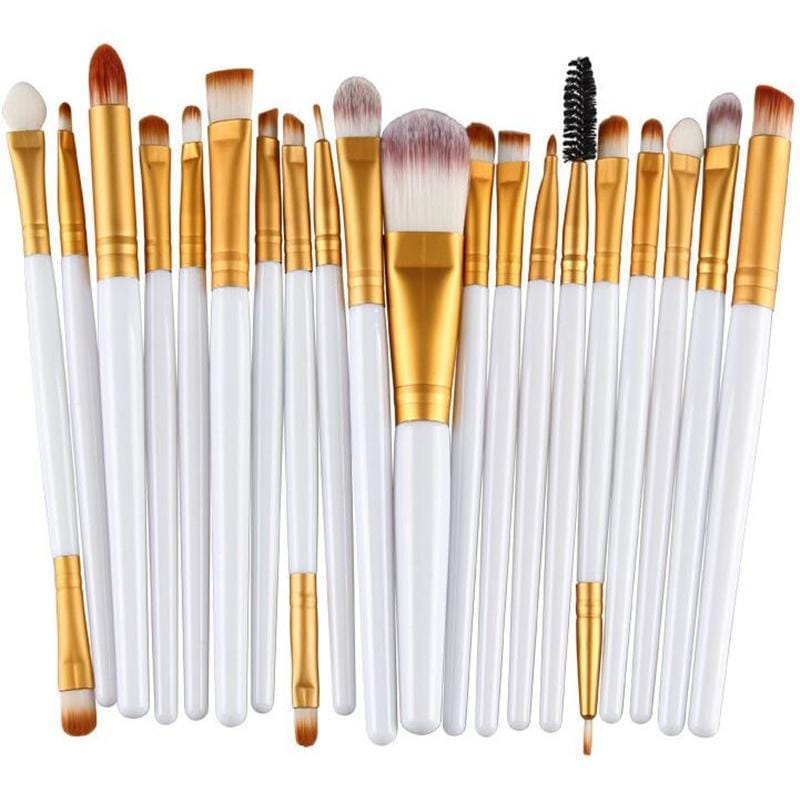 20 in 1 Plastic Handle Soft Head Foundation Eye Lip Multi-function Brush Makeup Tools (Style5)