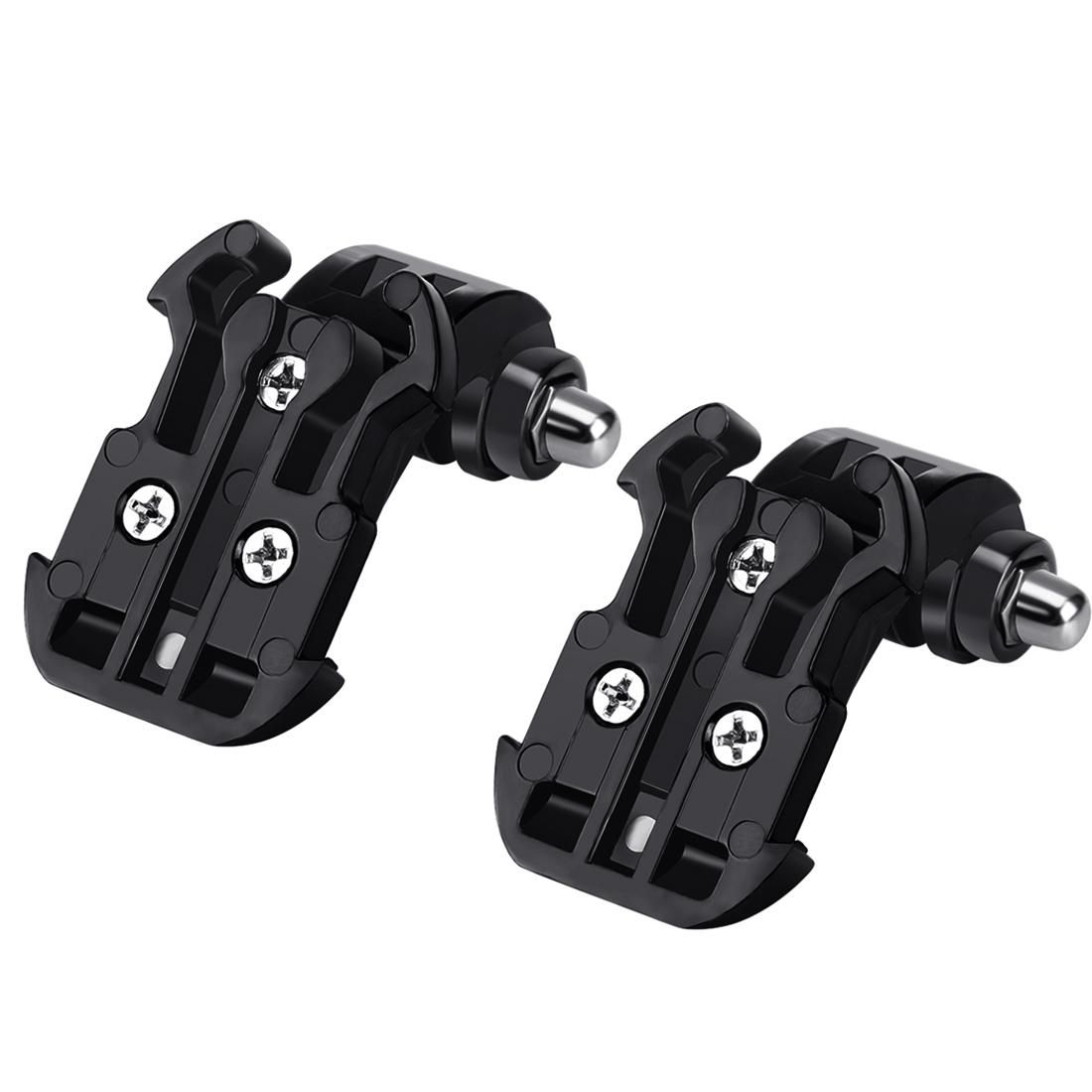 2 PCS PULUZ Black Vertical Surface J-Hook Buckle Mount Set for GoPro  NEW HERO /HERO6   /5 /5 Session /4 Session /4 /3+ /3 /2 /1, Xiaoyi and Other Action Cameras (Black)