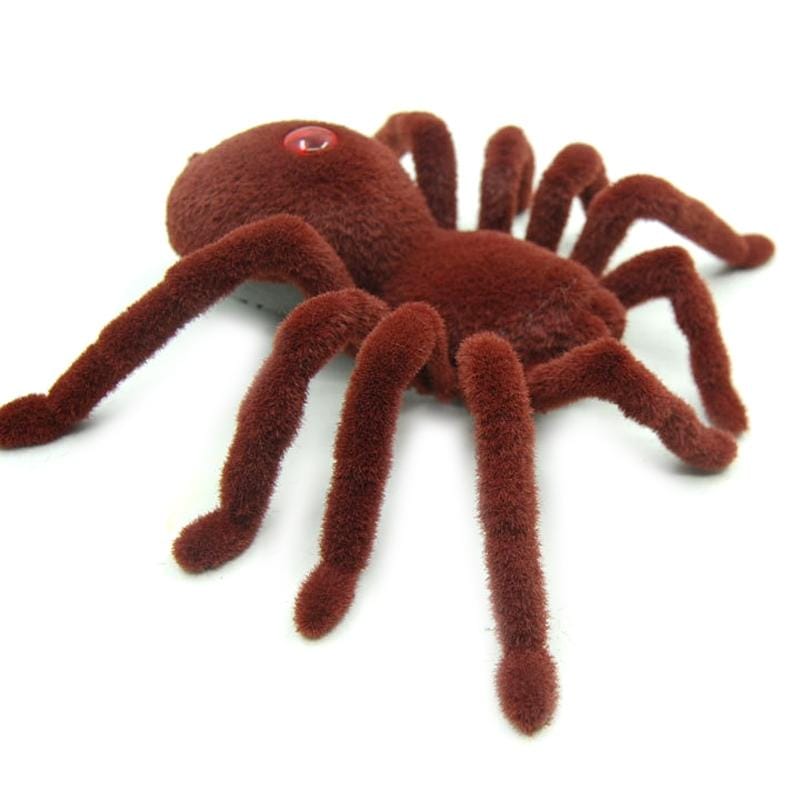 Electric Animal Toy Infrared Remote Control Simulation Spider Model (Brown)