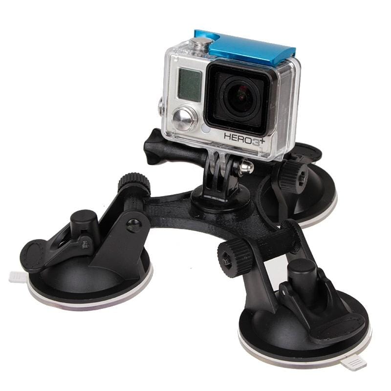Triangle Direction Suction Cup Mount with Hexagonal Screwdriver for GoPro HERO9 Black /HERO8 Black /7 /6/ 5 /5 Session /4 /3+ /3 /2 /1, Xiaoyi and Other Action Cameras