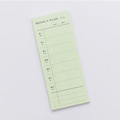 4 PCS Weekly Plan Student Notebook Diary Book Memo Notepad Stationery School Supplies (Green)