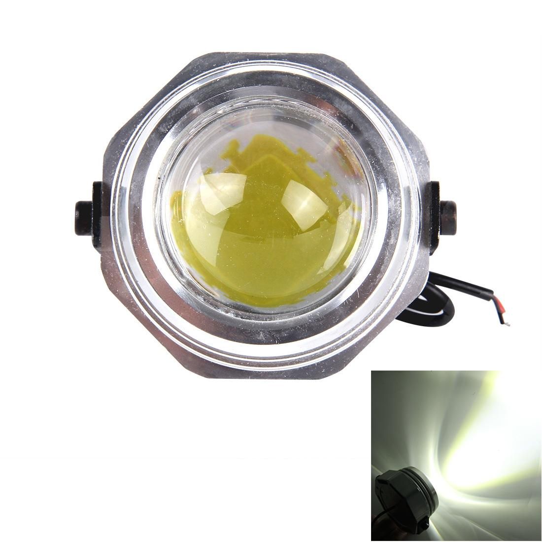 10W 500LM 5500K COB LED White Hexagon Motorcycle Headlight Lamp Eagle Eye Light, DC 12V