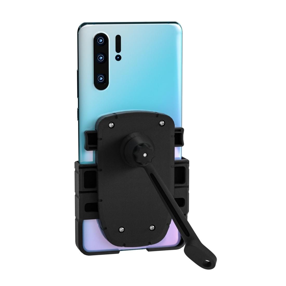 CS-1065B1 Motorcycle Aluminum Alloy Mobile Phone Holder Bracket, Mirror Holder Version (Silver)