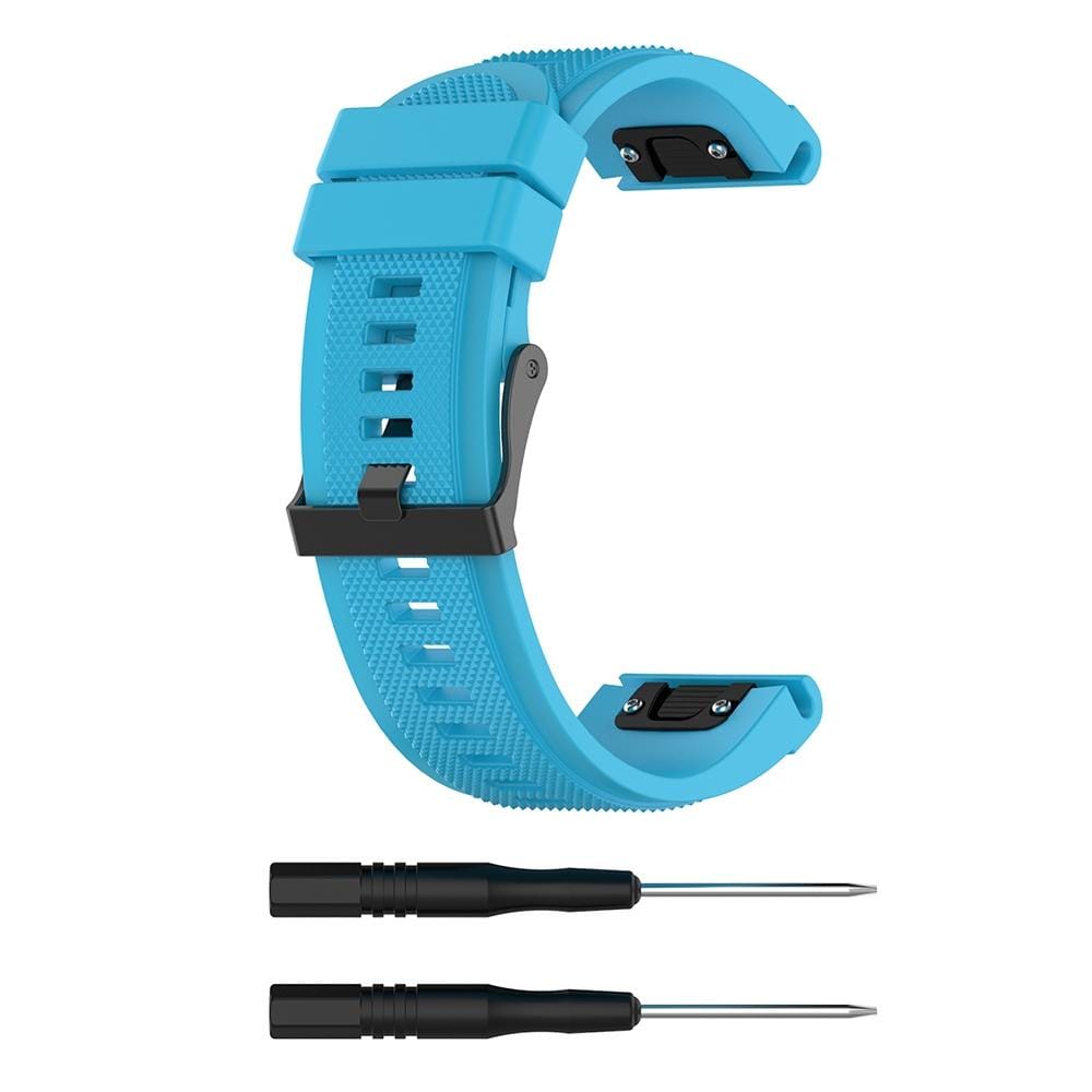 For Garmin Fenix 5X  Fenix3 / Fenix3 HR Silicone Replacement Wrist Strap Watchband (Sky Blue)