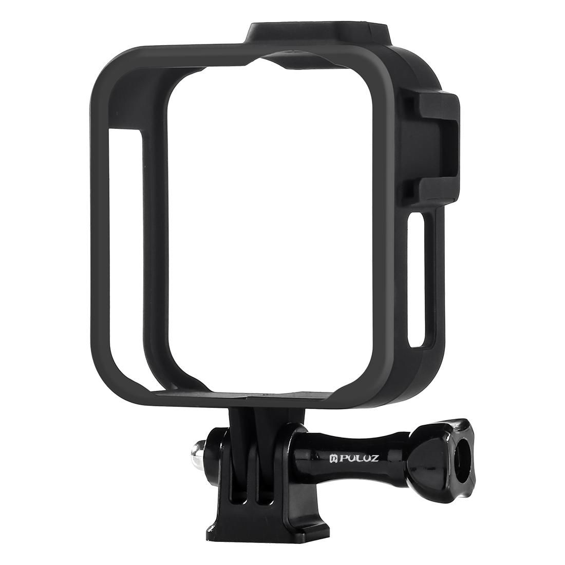 PULUZ ABS Plastic Shockproof Side Frame Mount Protective Case with Base & Long Screw for GoPro Max (Black)