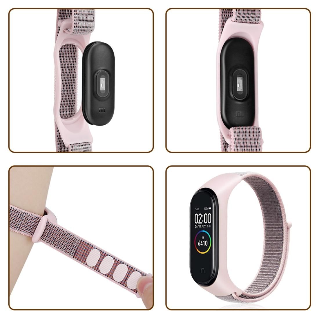 Smart Watch Nylon Woven Wrist Strap Watchband for Xiaomi Mi Band 3 / 4 (Blue)