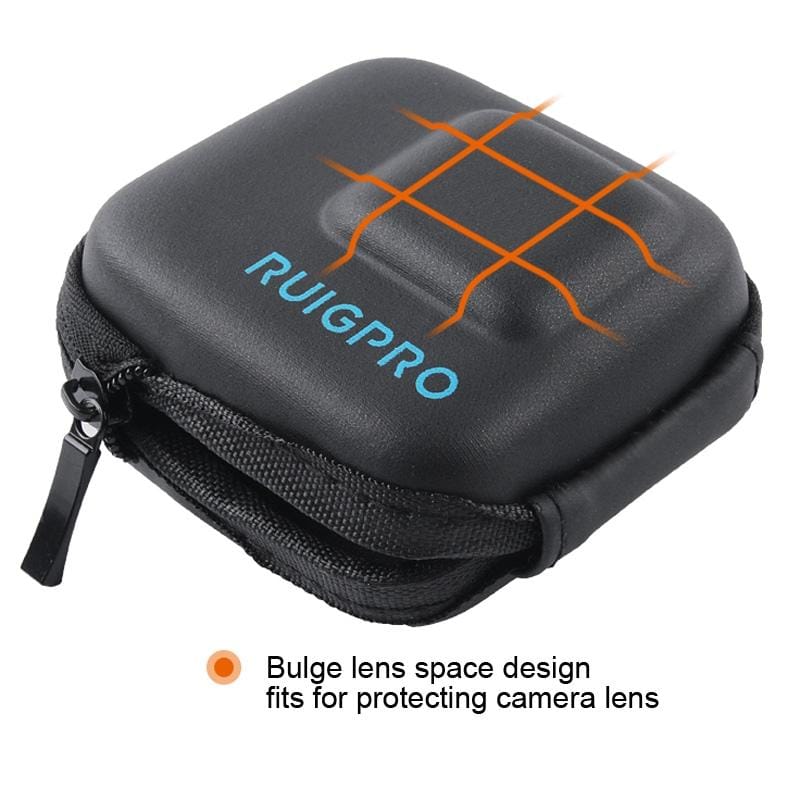 RUIGPRO Super Mini EVA Storage Protective Case Box for GoPro HERO9 Black / HERO8 Black /7 /6 /5 (Black)