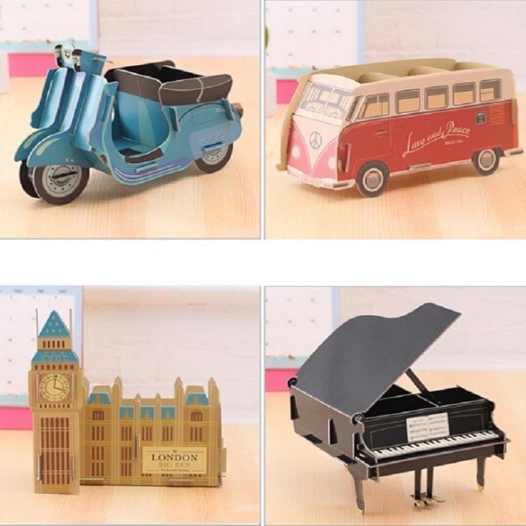 Lovely Multifunction DIY Pen Holder Papery Pens Stand Pencil Holders Desk Large Office Accessories Supplies Stationery (Big Ben)