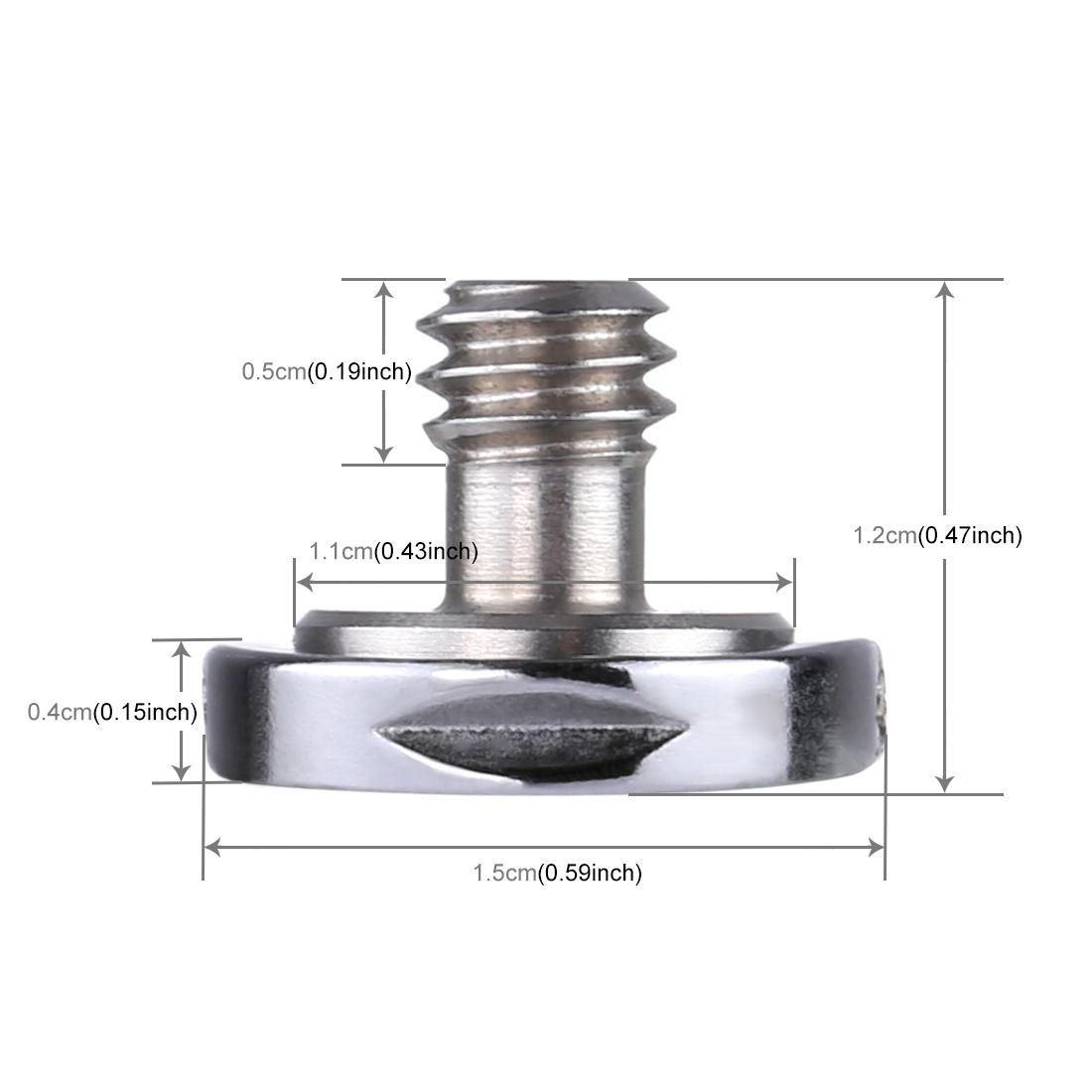 PULUZ 1/4 inch Male Thread Screw with C-Ring for Quick Release, Tripod Mount