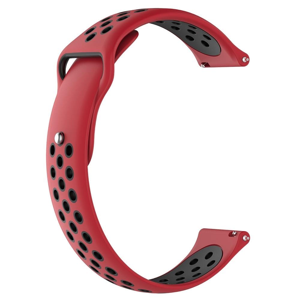 For Garmin Vivoactive3 Two-colors Replacement Wrist Strap Watchband (Red Black)