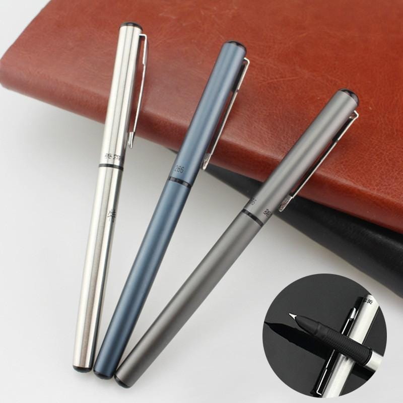 2 PCS Special Pen for Metal Students Writing Practice (Blue)