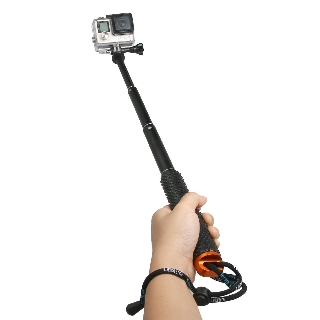 Handheld Extendable Pole Monopod with Screw for GoPro HERO5 Session /5 /4 Session /4 /3+ /3 /2 /1, Xiaoyi Sport Cameras, Max Length: 49cm (Silver)