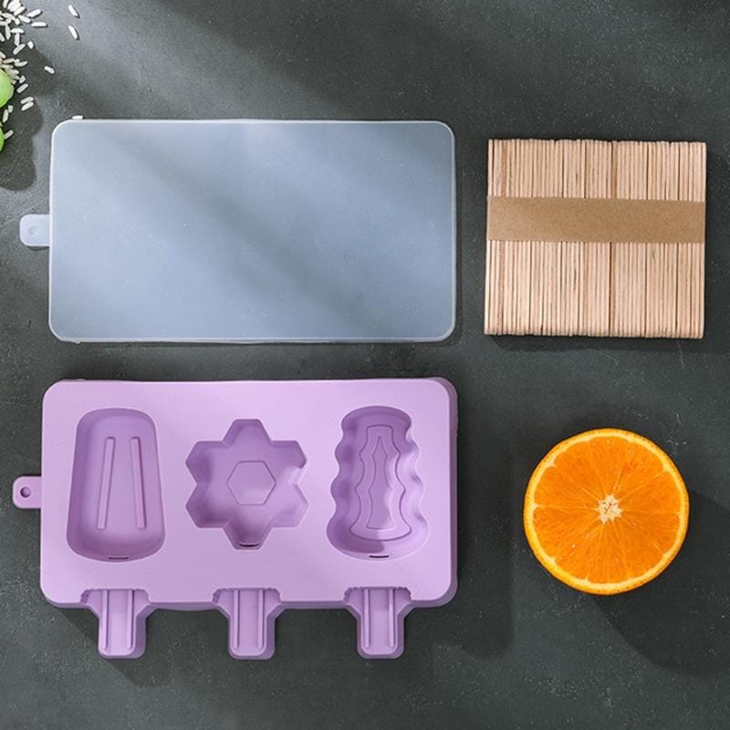 Homemade Children Cute Silicone Cartoon Popsicle Ice Cream Mould, Style:Large Fruit