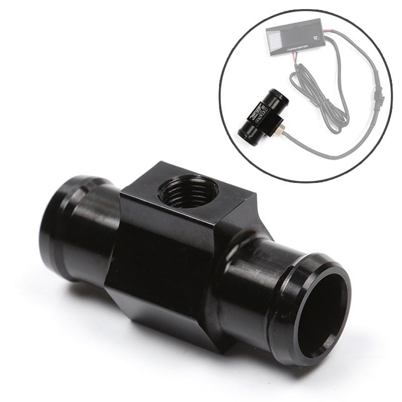 Motorcycle Modification Parts Universal CNC Aluminum Water Temperature Gauge Sensor Joint Transfer Interface, Size: 18mm (Black)