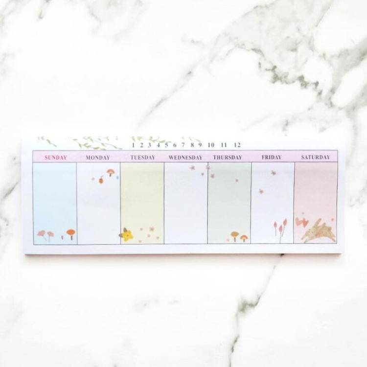 3 PCS Stationery Memo Paper Cartoon Animal Illustration Tear-off N-time Schedule Notepad Memo Pad (Forest Partners)