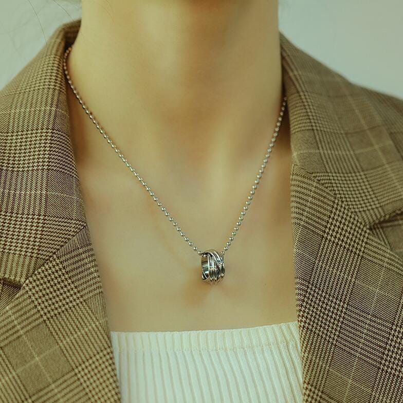OPK 1698 Personality Creative Necklace Bracelet Dual-use Jewelry, Color:Steel Color