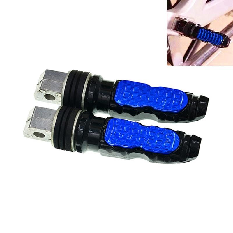 Universal Motor Bike Footpegs Foot Rests Rear Pedals Set Motorcycle Modification Accessories (Blue)