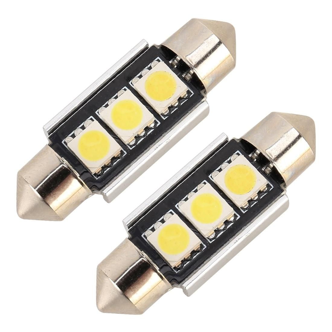 10 PCS 36mm DC12V / 1.7W / 7000K / 70LM 3LEDs SMD-5050 Car Reading Lamp (White Light)