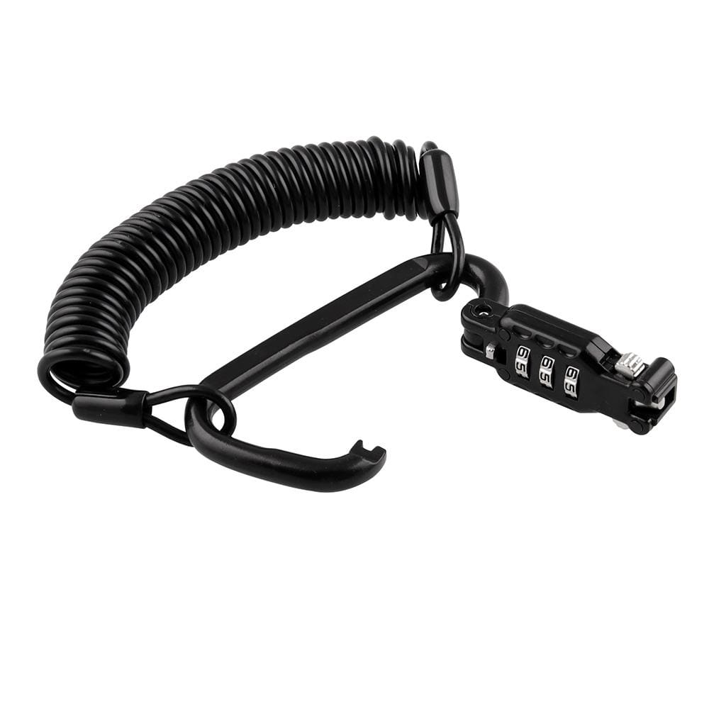 MB-HL019-BK Motorcycle Helmet Lock with 3-digit Combination Password and Retractable Cable (Black)