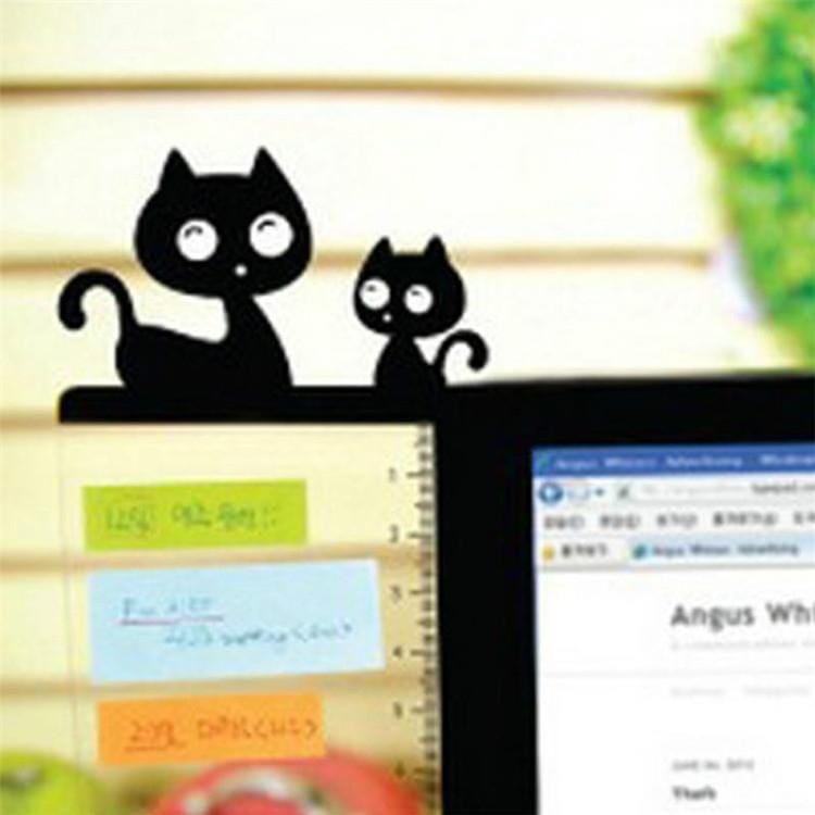 Computer Monitor Side Board Message Board With Convenient Ruler, Position:Monitor Left (Cat)