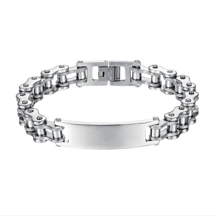 OPK 1091 Men Titanium Steel Bracelet Motorcycle Chain Bracelets, Color:Steel Color
