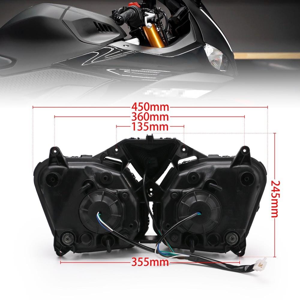 Speedpark Motorcycle LED Headlight Assembly for Yamaha YZF-R25 YZF-R3 13-17