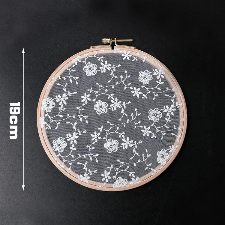 Round Embroidery Shed Lace Pad Jewelry Rack Earrings Storage Display Stand, Lace Ordinary Version, Size: L