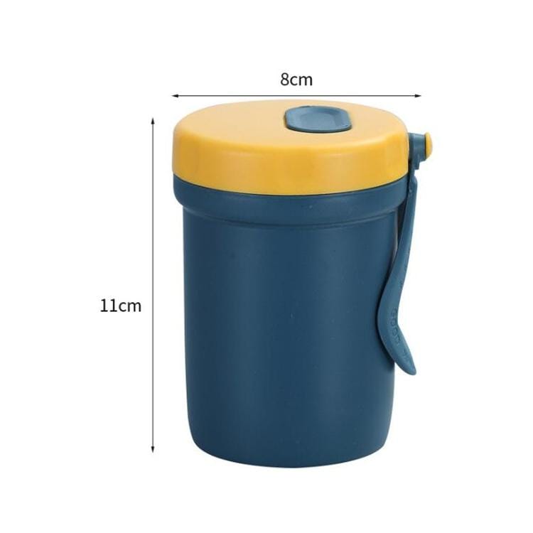 Creative Plastic Breakfast Drink Porridge Soup Anti-scald Microwave Oven Soup Cup (Navy Blue)