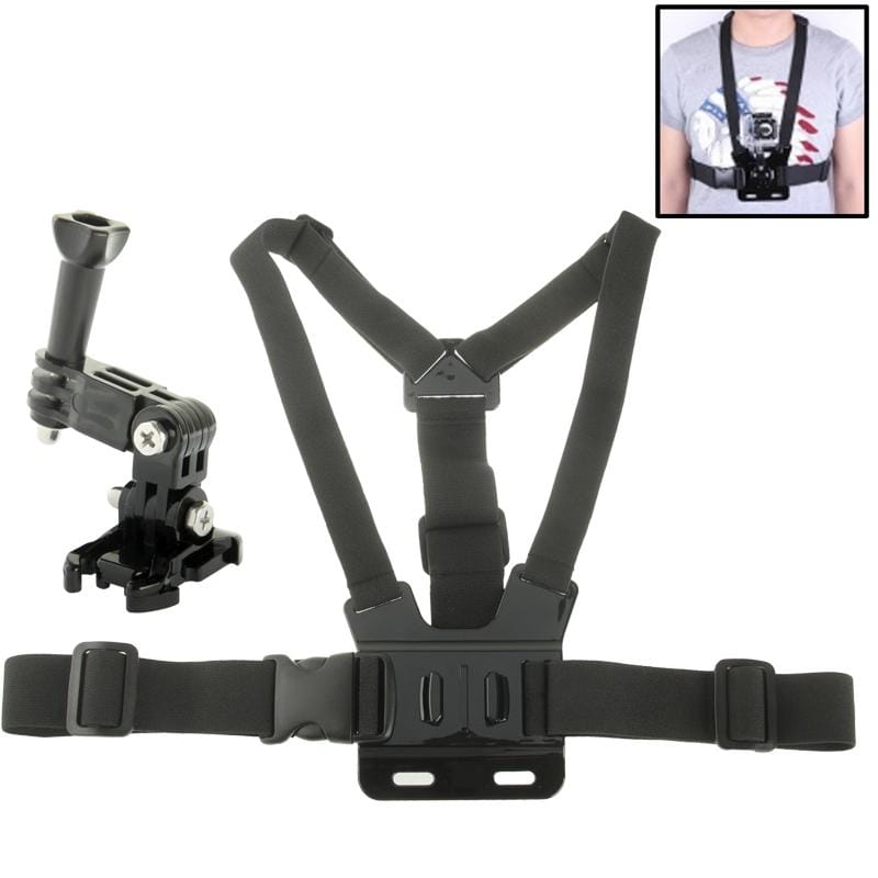 ST-27 B-Model Chest Harness Strap Chest Mount Harness + 3-way Adjustable Base for GoPro  NEW HERO /HERO6   /5 /5 Session /4 Session /4 /3+ /3 /2 /1, Xiaoyi and Other Action Cameras (Black)