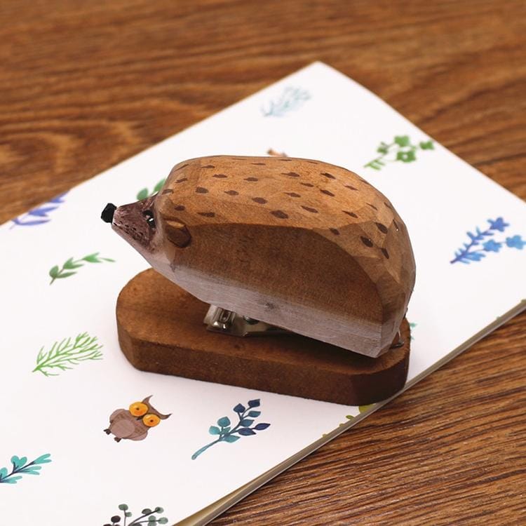 24/6 26/6 Handmade Wood Animal Mini Stapler Paper Office School Smart Home Kit (Style12)
