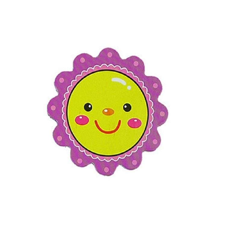 10 PCS Kindergarten tTeaching Aids Magnetic Reward Stickers Smiley Little Red Flower Refrigerator Blackboard Whiteboard Magnetic Stickers, Size:5�5cm (Purple)