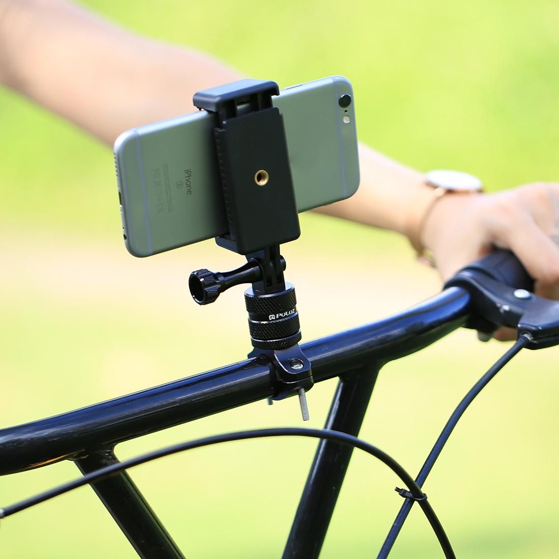 PULUZ Selfie Sticks Tripod Mount Adapter Phone Clamp for GoPro HERO5 Session /5 /4 Session /4 /3+ /3 /2 /1, Xiaoyi Sport Camera