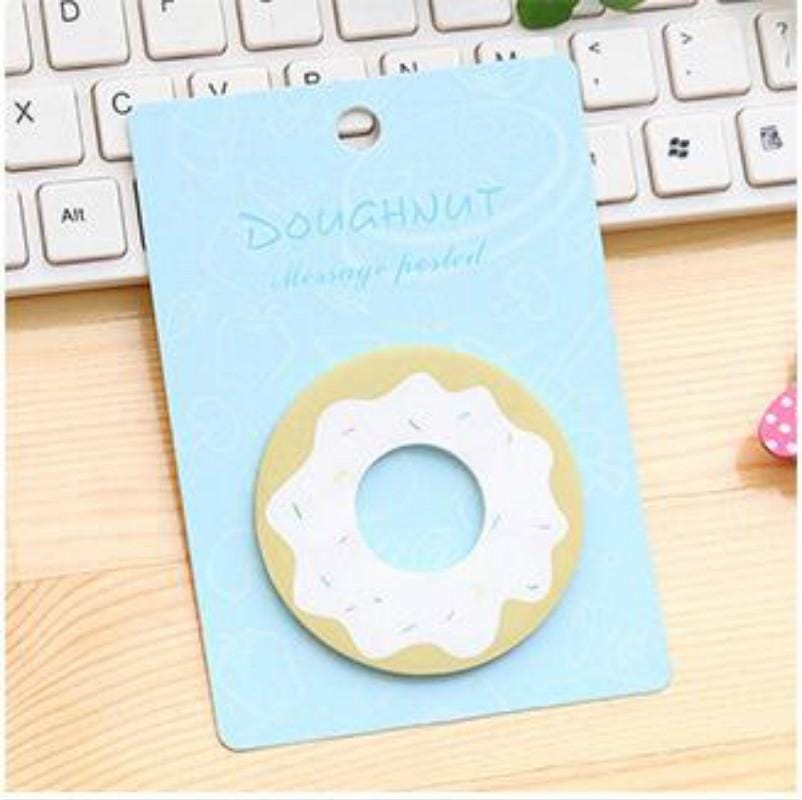 10 PCS Breakfast Sticky Notes Creative Post Notepad DIY Memo Pad Office Supplies School Stationery (Doughnut)