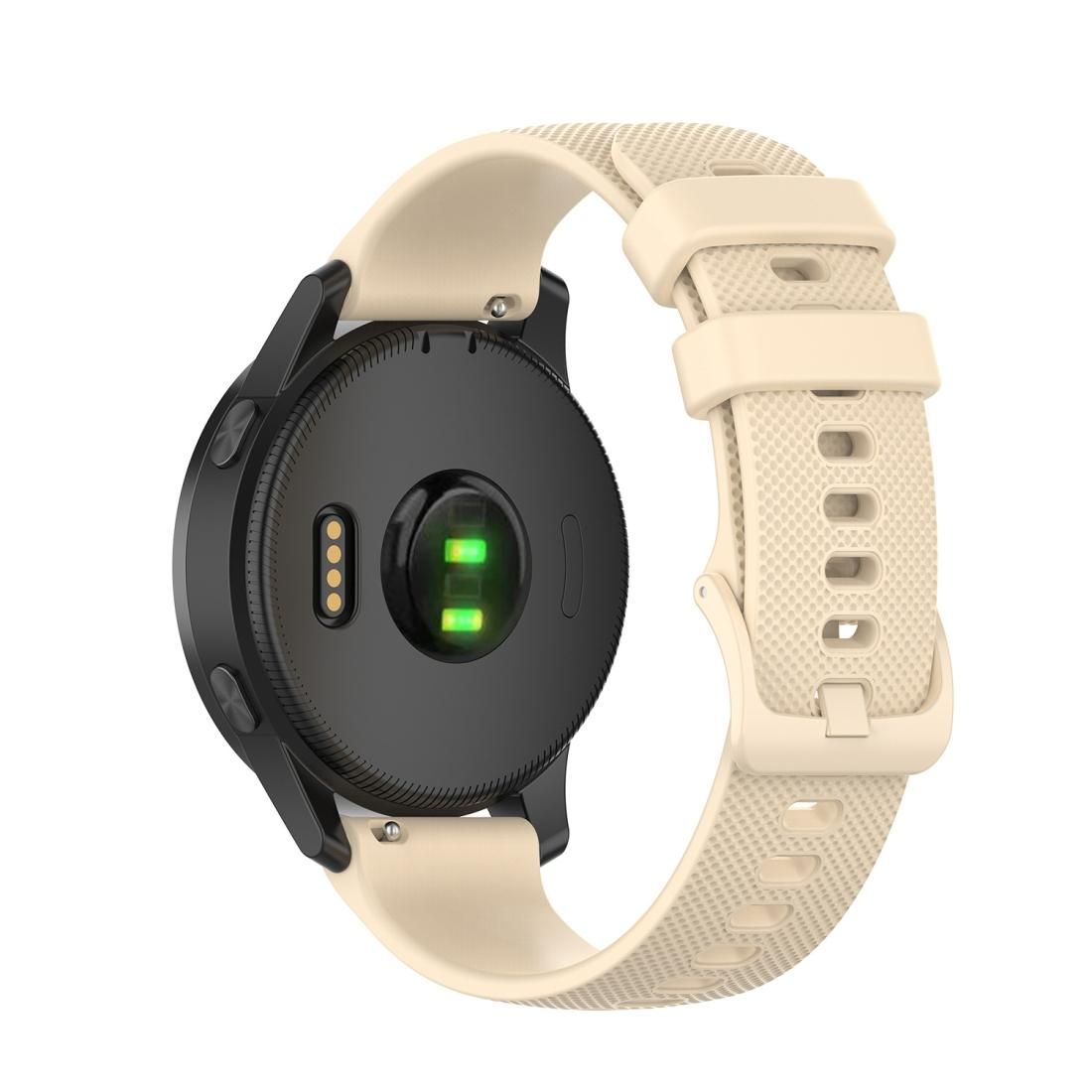 20mm Silicone Strap For Huami Amazfit GTS / Samsung Galaxy Watch Active 2 / Gear Sport (Beige)