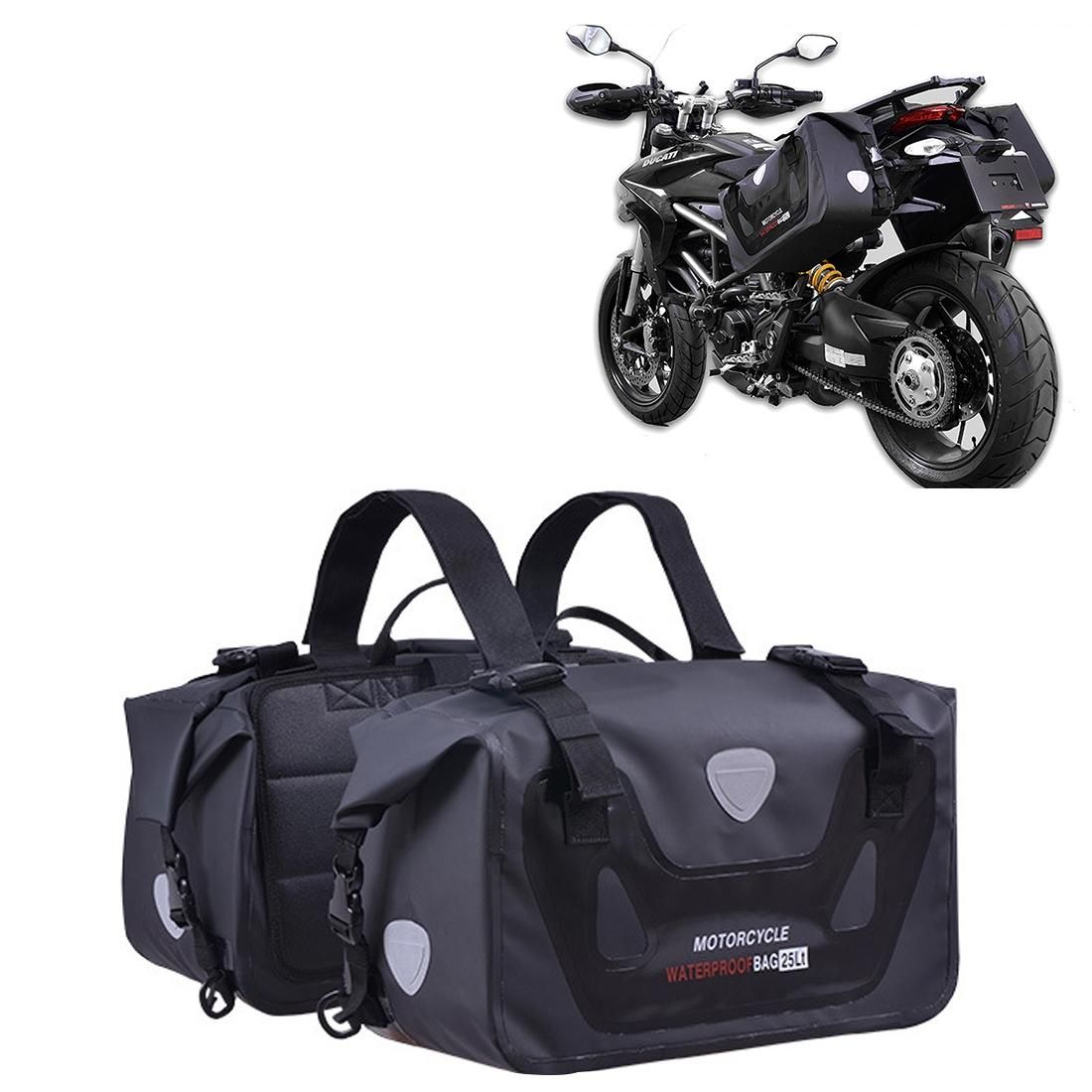 CUCYMA WB-1601 Motorcycle Waterproof Saddle Bag Travel Side Bag (Black)