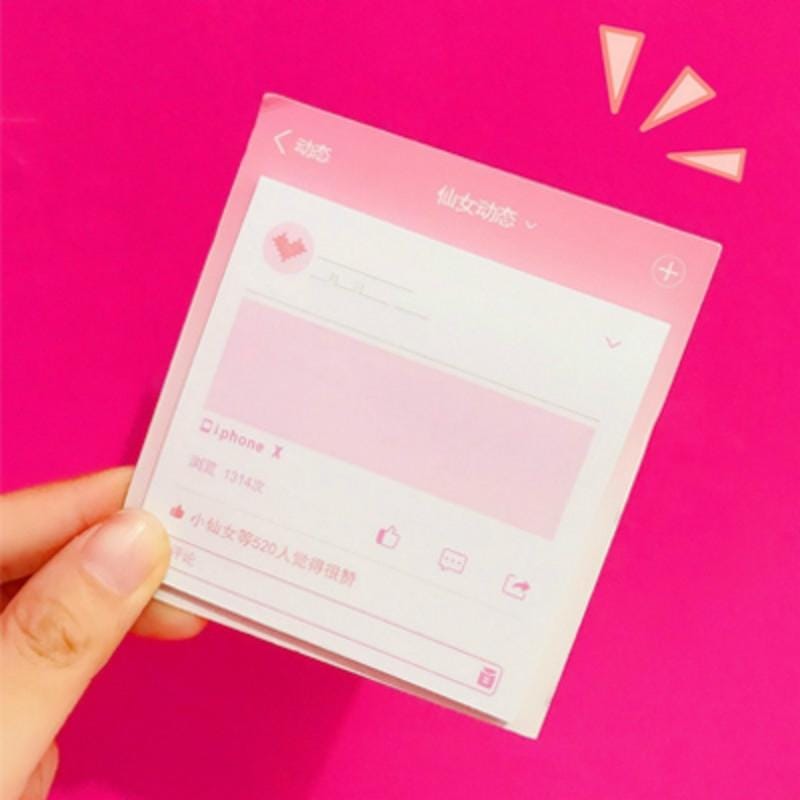 4 PCS Lovely Pink Circle of Friends Memo Pad Planner Sticky Notes Paper Sticker Notepad Kawaii Stationery (Fairy Dynamics)