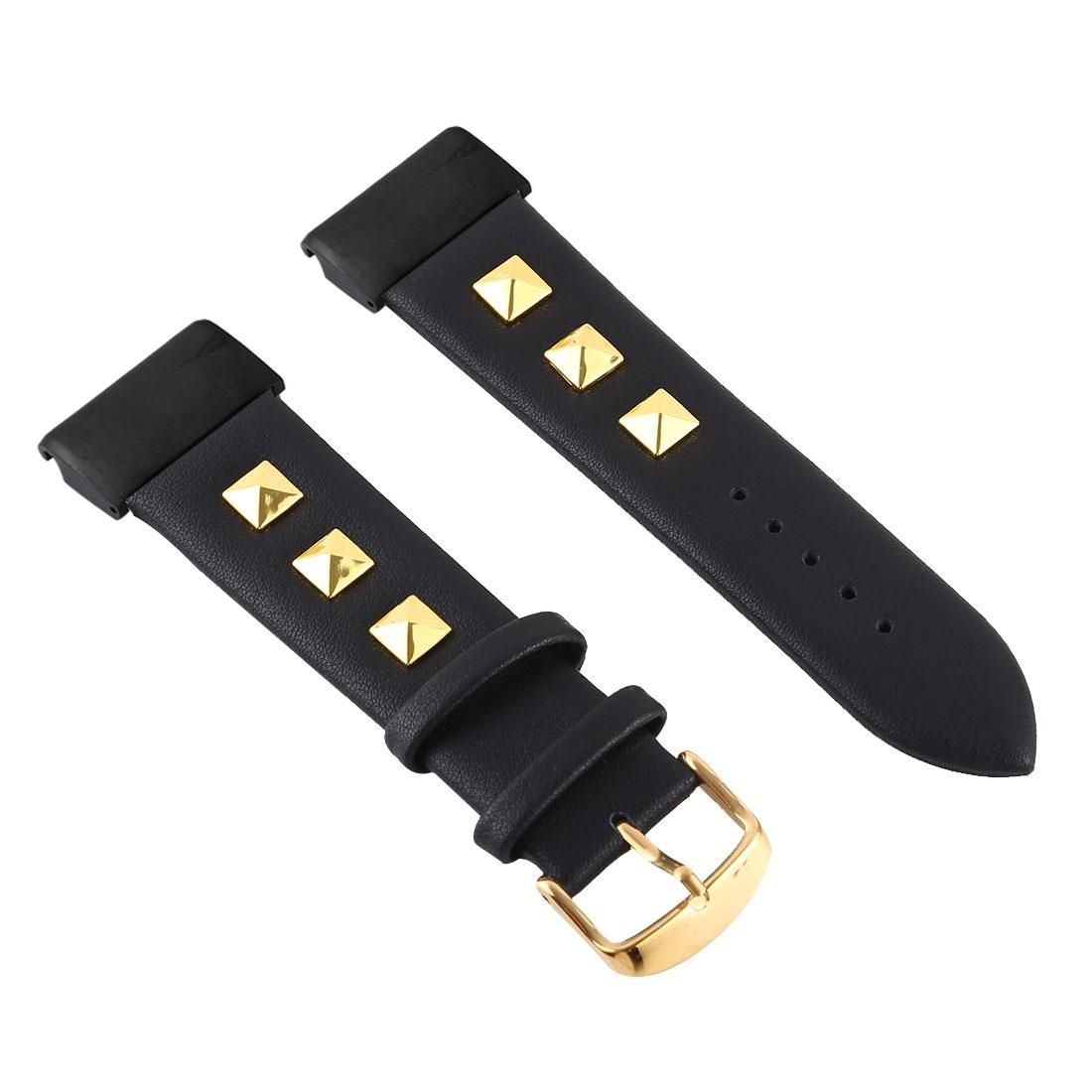 For Garmin Fenix 5X Rivet Leather Watchband (Beige)