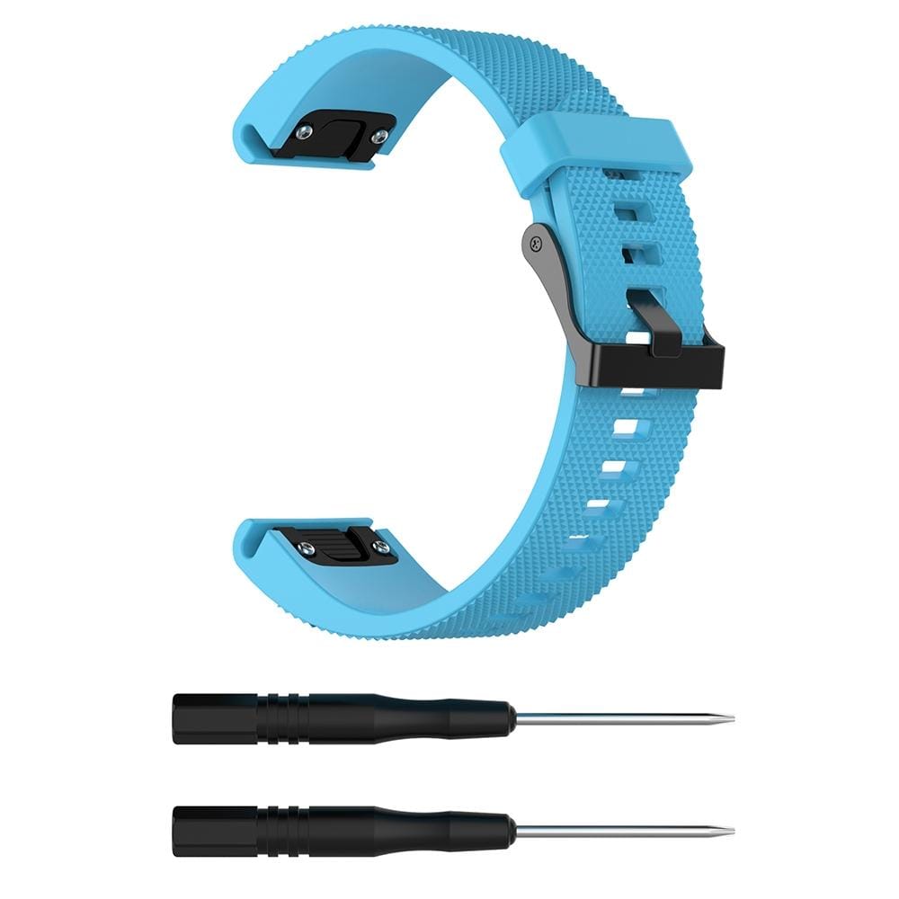 For Garmin Fenix 5S  Silicone Replacement Wrist Strap Watchband (Sky Blue)
