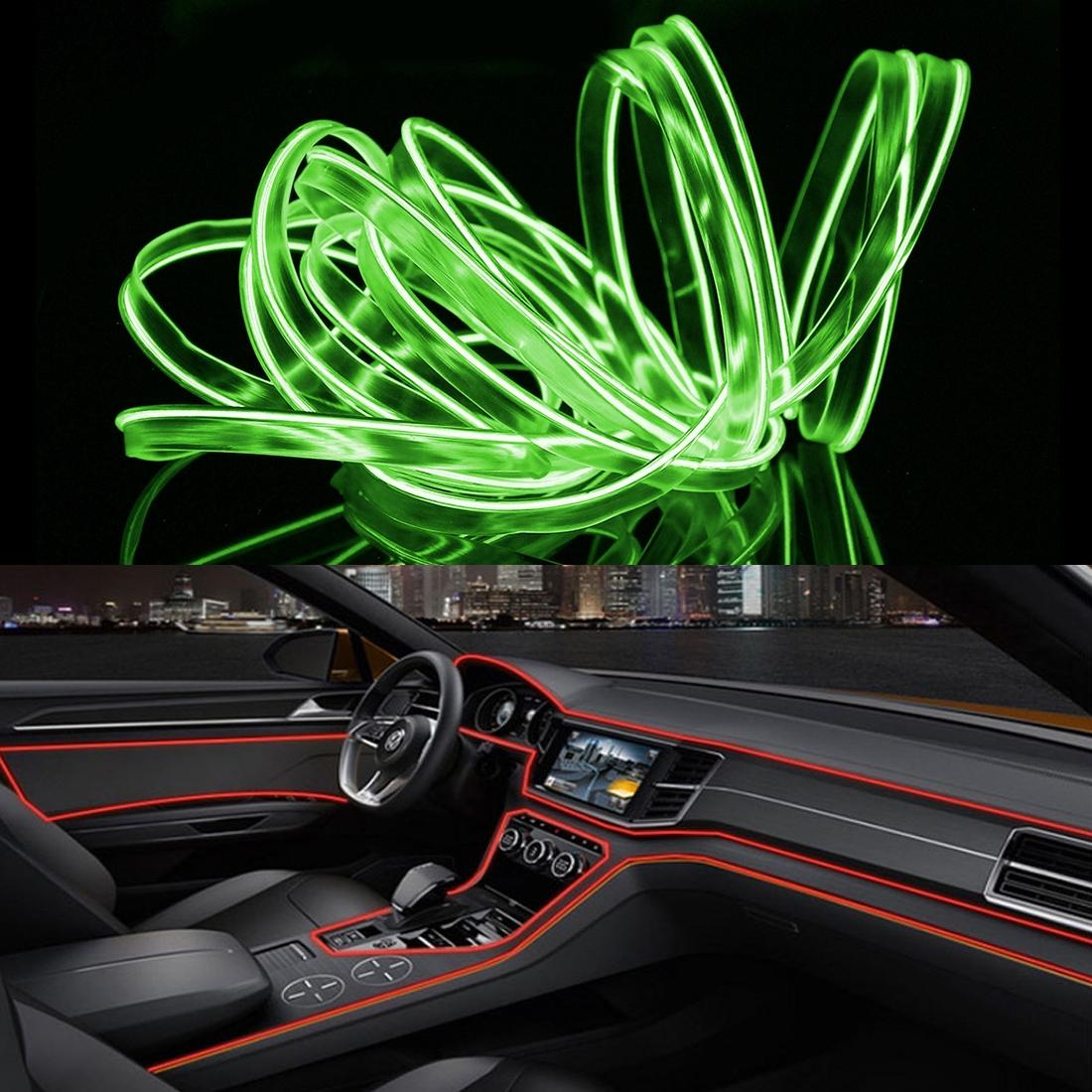 4m Cold Light Flexible LED Strip Light For Car Decoration (Fluorescent Green Light)