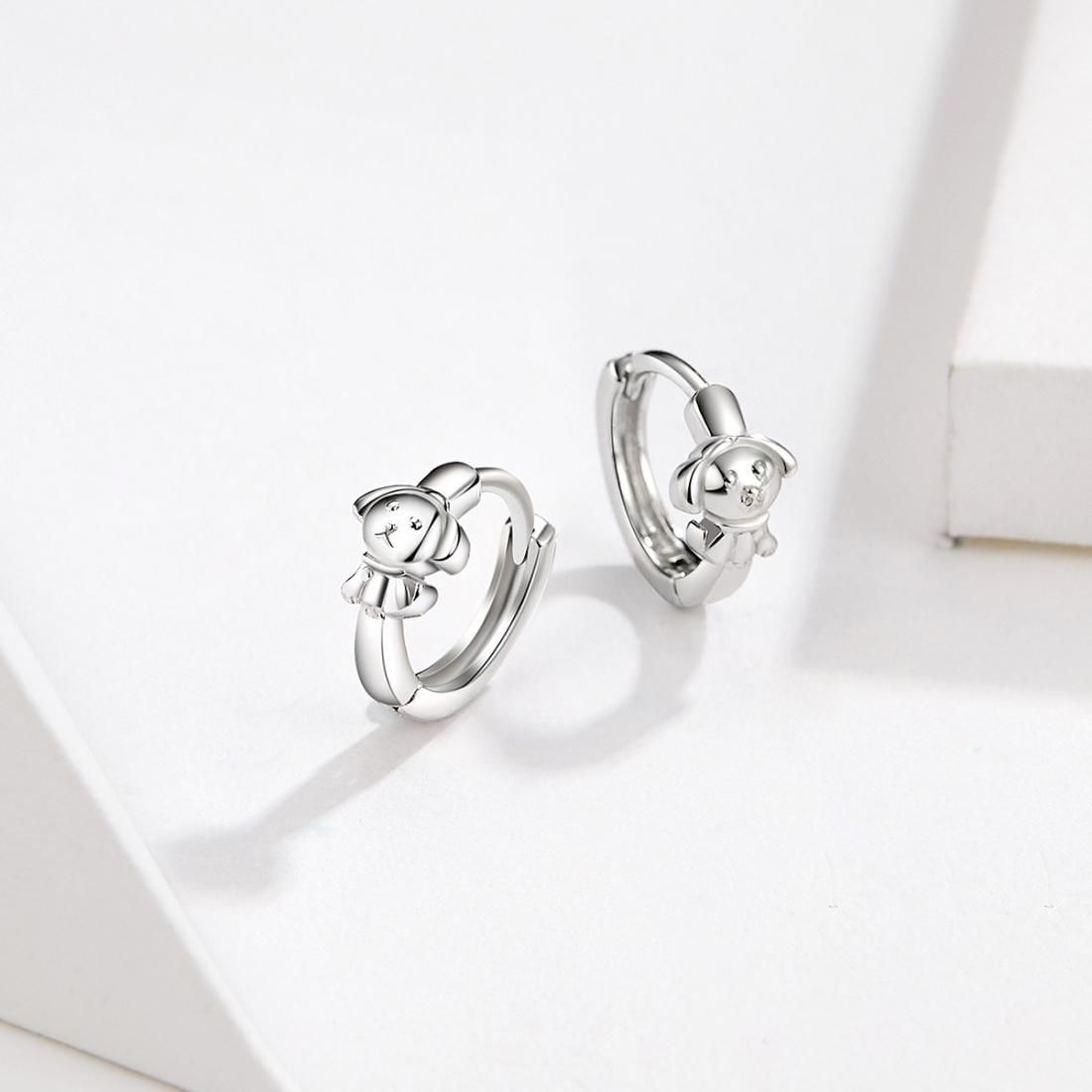 Simple Animal Earrings Dog Earrings S925 Sterling Silver Jewelry