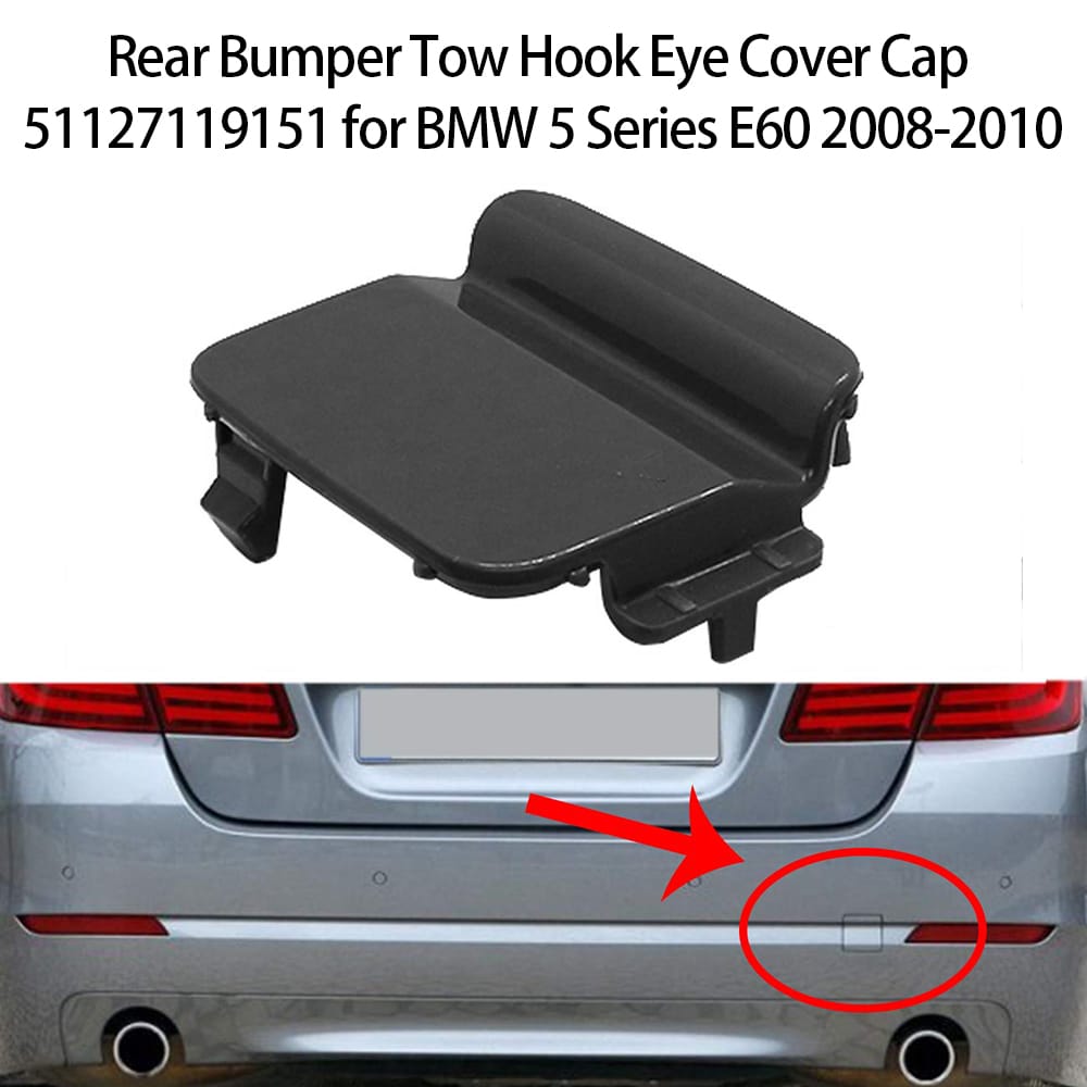 Rear Bumper Tow Hook Eye Cover Cap 51127178183 Fit for BMW 5