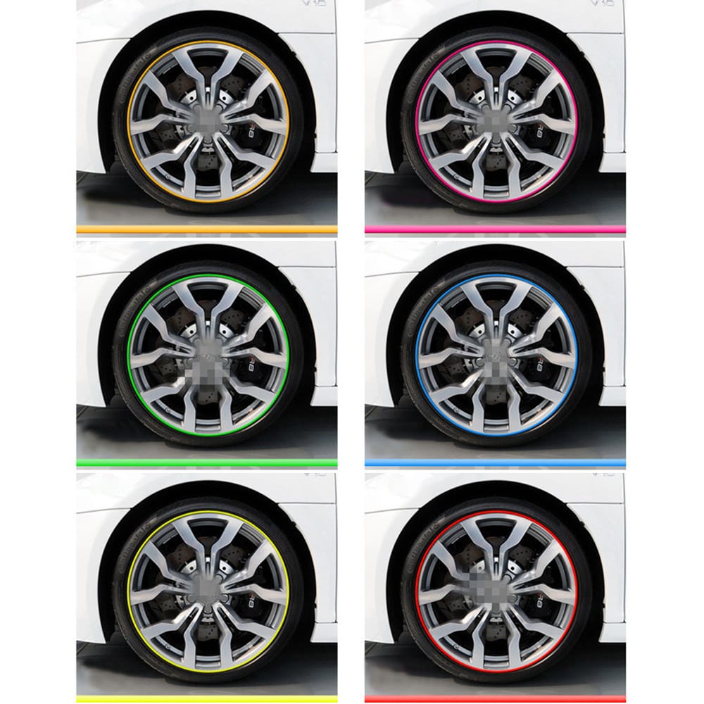 8M Car Stickers Car Vehicle Color Wheel Edge Rims Protectors