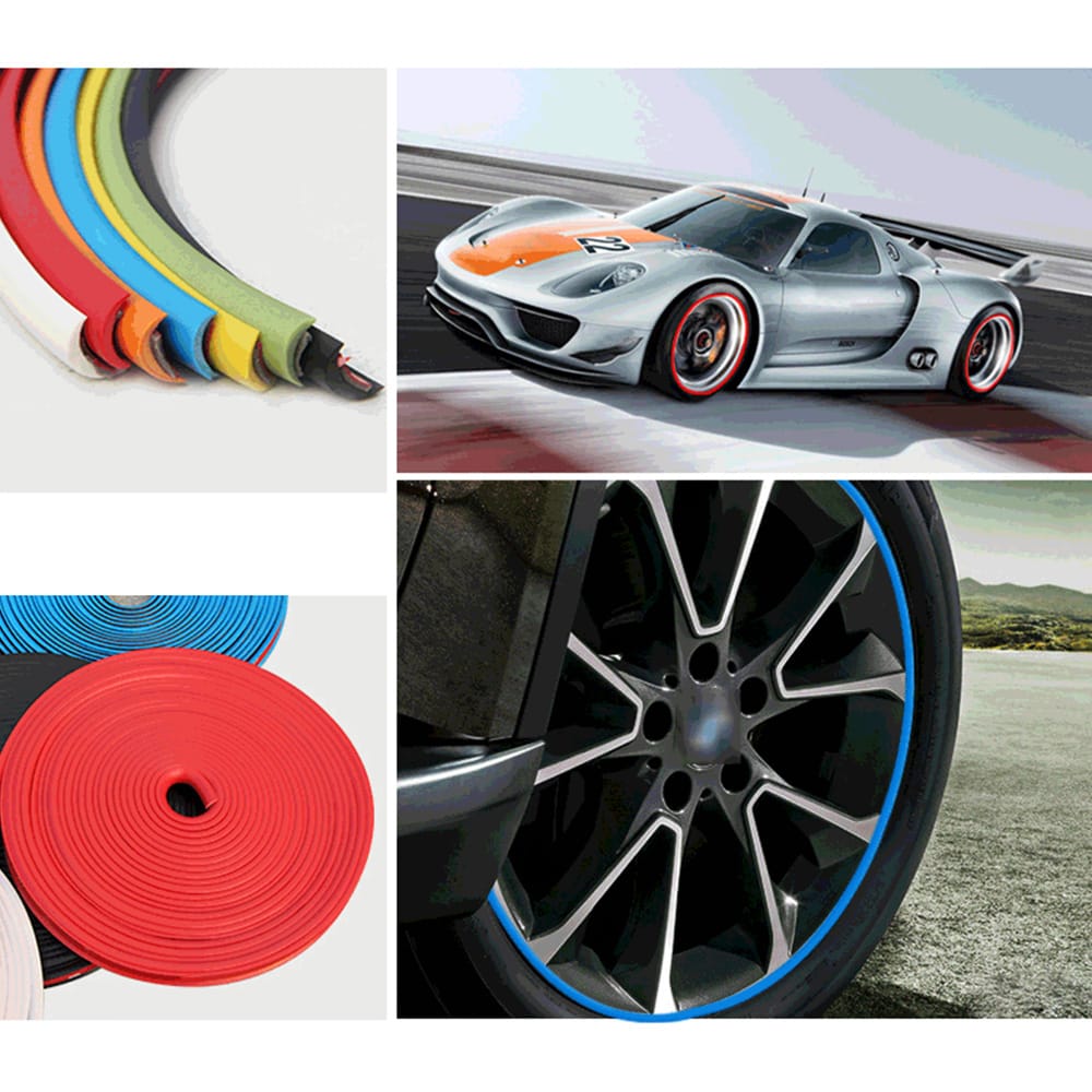 8M Car Stickers Car Vehicle Color Wheel Edge Rims Protectors