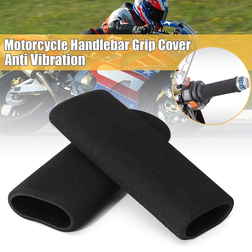 Pair Motorcycle Handlebar Grip Covers Anti-vibration