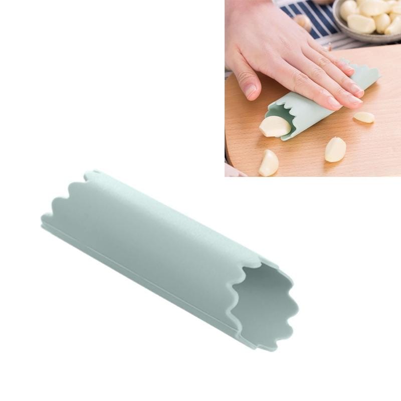 10 PCS Household Garlic Peeling Tool Manual Thickening Silicone Peeling Tool Portable Garlic Peeling Device (Olive Green)