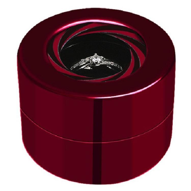 Surprise Jewelry Proposal Rotation Diamond Ring Box, Size:5.6�4cm (Red)